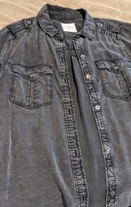 American Eagle black/dark grey denim long sleeve